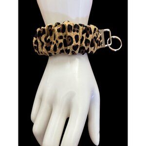 Handmade Scrunchie Keychain Wristlet-Cheetah Print